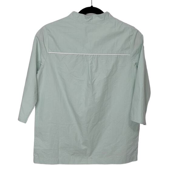 Never A Wallflower Mint Poplin Piped Yolk Top size XS NWT - Picture 6 of 6